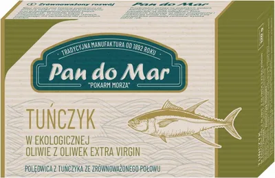 TUŃCZYK W BIO OLIWIE Z OLIWEK EXTRA VIRGIN 120 g - PAN DO MAR