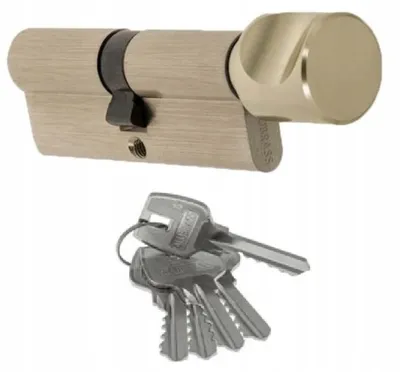 Obrázek produktu pro Alubrass G26/36 Zámková vložka mosazná s knoflíkem