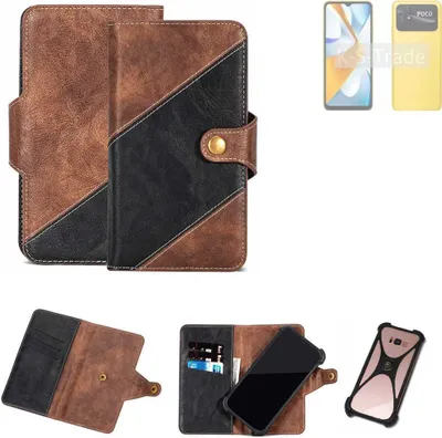 Produktbild von K-S-Trade Handyhülle Schutzhülle Bookstyle Case kompatibel mit Xiaomi Poco C40 Klapphülle Cover Hülle Schutztasche 1x