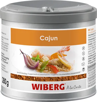 Produktbild von Wiberg Cajun kreolische Gewürzzubereitung - 1 x 280 g Dose