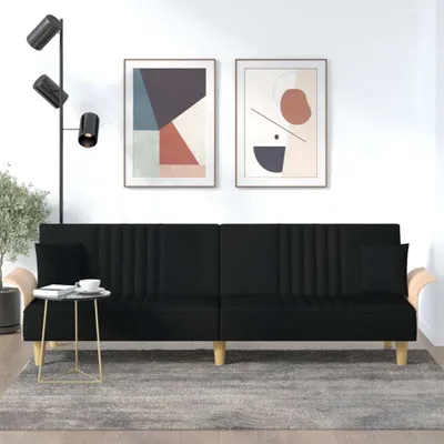 Produktbild von Schlafsofa mit Armlehnen Schwarz Stoff , Schlafsofas Design 2024