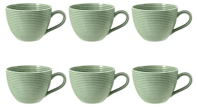 Zdjęcie produktu dla Seltmann Weiden - Zestaw 6 filiżanek do kawy 350ml Beat Color Glaze eukaliptusowy