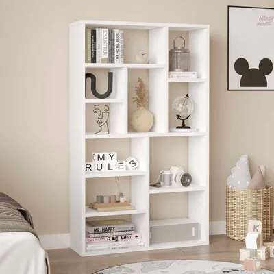 Produktbild von Skye Decor, Hochwertiges Bücherregal (3 Stück), Weiß, 75 x 123,6 x 22 | 100% Melamin