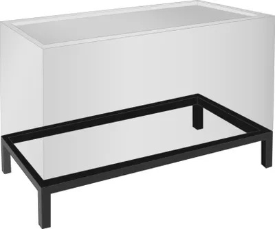 Immagine prodotto di Base in lamiera d'acciaio verniciata a polvere, colore nero, 80x40x10 cm