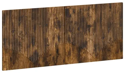 Image de vidaXL Tête de lit murale HOORN, bois imitation chêne fumé