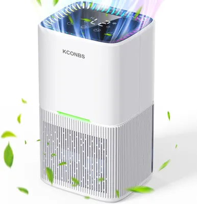 Immagine prodotto di Deumidificatore, capacità 1800 ml, deumidificatore elettrico, con sbrinamento/spegnimento automatico, luci LED colorate, timer, display LCD touch screen