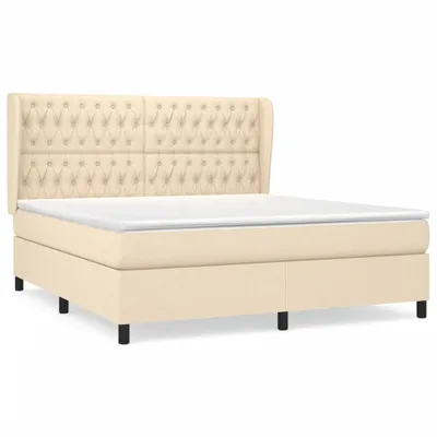 Produktbild von Boxspringbett mit Matratze Creme 180x200 cm Stoff