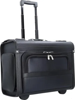 Produktbild von Pilotenkoffer Aktenkoffer Laptop Trolley Koffer Kunstleder Schwarz 48 cm Bowatex