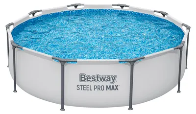 Produktbild von Bestway® Steel Pro MAX™ Frame Pool ohne Pumpe Ø 305 x 76 cm, lichtgrau, rund