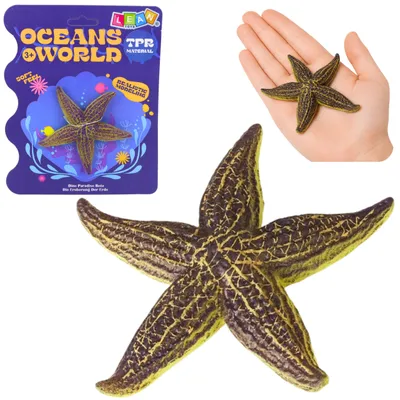 Produktbild von Seestern-Gummifigur, dehnbar, realistisches Meerestier, 9,5 cm