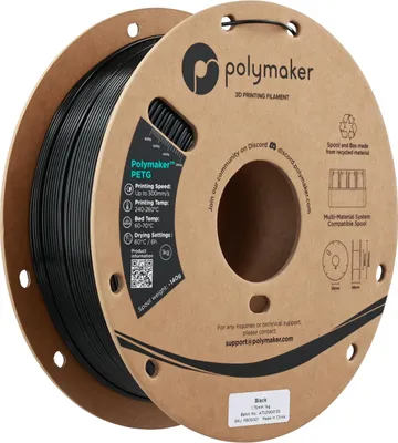 Zdjęcie produktu dla Polymaker PETG czarny 1,75 mm 1 kg