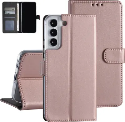 Produktbild von Samsung Galaxy S22 Plus Book type Case - Card holder - Magnetic closure - Rose Gold