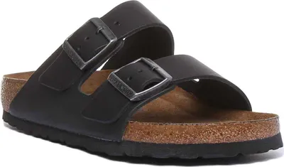Produktbild von Birkenstock Arizona SFB Riemchen Geölte Leder Sandale Schwarz – 5 UK - 38 EU - 7/7,5F US / Schwarz
