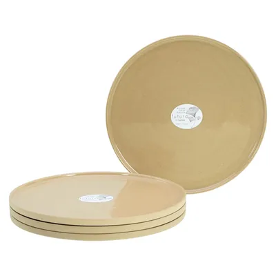 Zdjęcie produktu dla CreaTable, 21653, kolor piaskowy, zestaw 4 talerzy obiadowych, kamionka