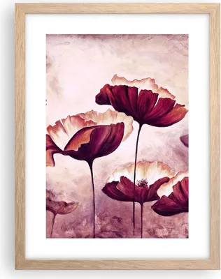 Produktbild von Gerahmtes Poster - Rahmen in heller Eiche - Mohn Blume Wiese - 30x40 cm - Wand Bild - Wanddeko - Wandbilder - Kunstposter - Wandposter - Bilderrahmen - Bilder - Kunstdruck - Wandbild - P2NPA30x40-3934
