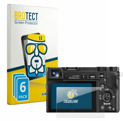 Produktbild von 6x BROTECT Schutzglas für Sony Alpha 5000 / 6000 / 6400 Schutzfolie Panzer Folie Glas Display Schutz klar