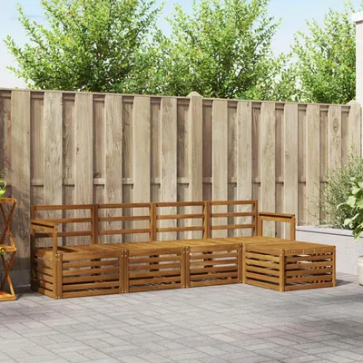 Produktbild von Sofagarnituren - VIDAXL - Terrassen-Sofa - 5 pcs - Natur Massivholz Akazie