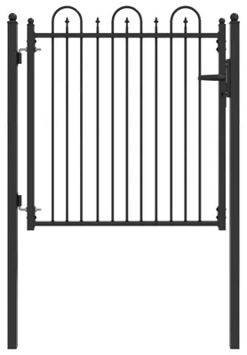 Immagine prodotto di vidaXL Cancello da recinzione HORST 100 x 100 cm in metallo nero, chiudibile a chiave