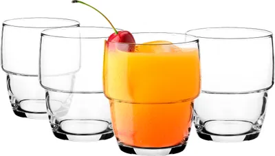 Produktbild von GLASMARK® Gläser 4-Set 230 ml Große (max. 280ml) 4 Stück Drinkgläser transparent Saft und Cocktail Party Trinkglaswaren Saftgläser Trinkgläser