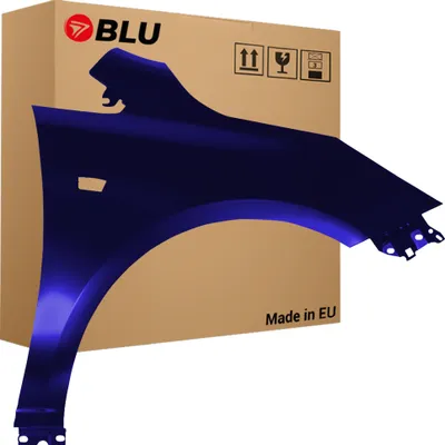 Zdjęcie produktu dla BLU Błotnik pasujący do Opel Corsa E Z20Z Prawy Niebieski Royalblau | 2014-2019 | Przedni Przód | Lakierowany | Gotowy do montażu | Stal