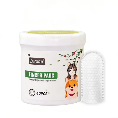 Produktbild von 40-teiliges Fingerzahnbürsten Set für Hunde und Katzen Zahnreinigung Zahnpflegepads für Zähne und Zahnfleisch ohne Zahnpasta