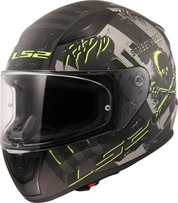 Produktbild von LS2 FF353 Rapid II Pirates Helm, schwarz matt/grau/neon-gelb, XL (61/62)
