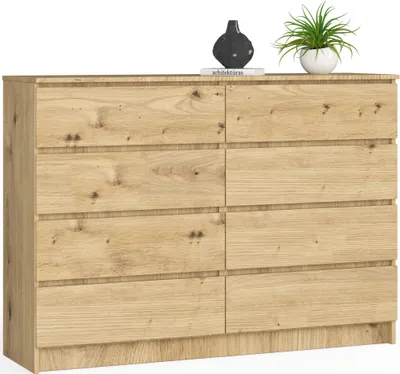 Produktbild von AKORD Furniture Factory OP0LK-140SZ8-ART, Eiche, 8 Schublade(n), Matt, 16 mm, 60 cm, 400 mm