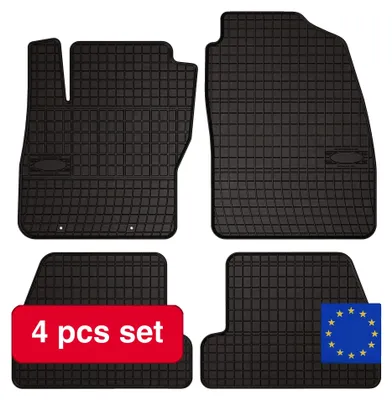 Image de Tapis de sol en caoutchouc, conçus sur mesure pour les modèles Ford Focus MK3 (2010-2018), absorbant l'eau, fabriqués en caoutchouc résistant, faciles à nettoyer, avec une garniture en fibres synthétiques