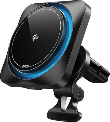 Produktbild von Esr Halolock Cryoboost Magnetic Magsafe Dashboard & Vent Autohalterung Wireless Charger Qi2 15W Frosted Onyx