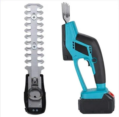 Image de Sécateur électrique à lame arrière avec 2 lames télescopiques - Sécateur à batterie pour pelouse et jardin