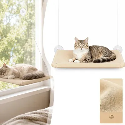 Produktbild von Katzen Fensterplatz,Katzen Hängematte,Katzenbett Haustierbett mit Saugnapf