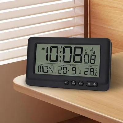 Obrázek produktu pro Digitální budík s radiem a teploměrem - 2 alarmy - podsvícení - funkce odložení
