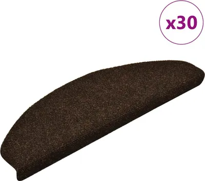 Produktbild von Stufenmatten Selbstklebend 30 Stk. 65x21x4 cm Braun Halbrund Groß