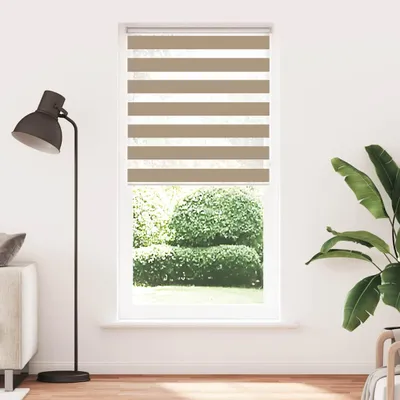 Produktbild von vidaXL Doppelrollo Sandbraun 95x230 cm Stoffbreite 90,9 cm Polyester
