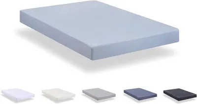 Obrázek produktu pro Unyqoos® Extra měkká, prodyšná napínací prostěradlo z mikrovlákna, rozměr 160 x 190/200 cm, světle modrá – pro matrace o výšce 20–30 cm, s gumou po celém obvodu