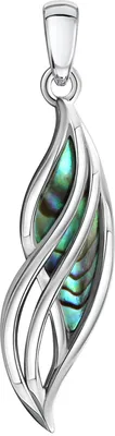 Produktbild von Damen Anhänger 925 Sterling Silber Abalone