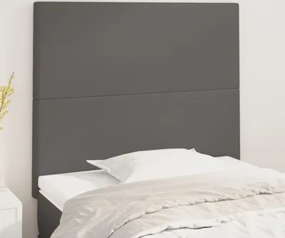 Immagine prodotto di vidaXL Testiere 2 pz. Grigio 80x5x78/88 cm in Pelle finta - Testiera - Testiere - Testiera letto - Testiera letto