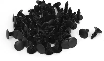 Produktbild von 50 Stück Schwarz Kunststoff Nietclips 5mm x 15mm x 17mm de