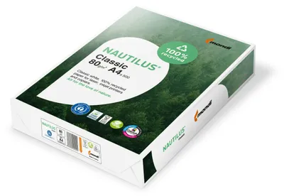 Produktbild von Mondi Nautilus Classic 80g/m² DIN-A4 - 500 Blatt Recycling Papier weiß