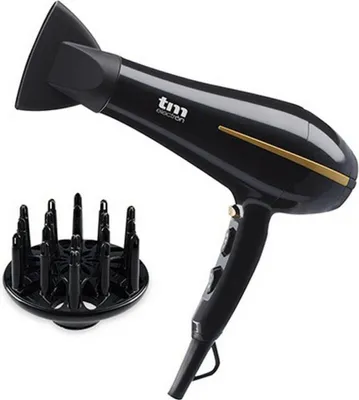 Zdjęcie produktu dla TM Electron TMHD126, Czarny, Złoto, Oczko do wieszania, 2,3 m, Przyciski, 2400 W, 220 - 240 V