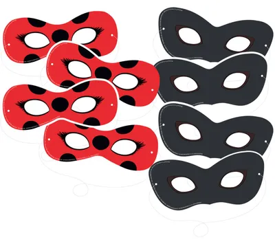 Produktbild von Miraculous 8 Masken aus Papier