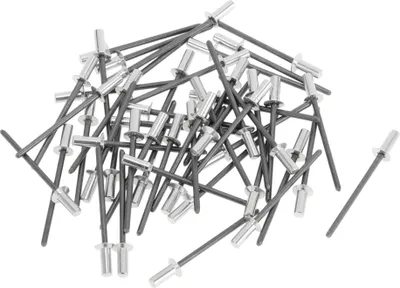 Produktbild von Senkkopf-Geschlossene Dichtnieten 3mm Griffdurchmesser 8mm Grifflänge 6mm Flanschdurchmesser Aluminiumlegierung Eisen Silberton 50 Stück