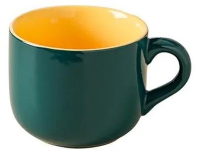 Productafbeelding van XXL keramische mok, 600 ml, porselein, cappuccino mok, dikwandig, geschikt voor magnetrons, vaatwasmachinebestendig