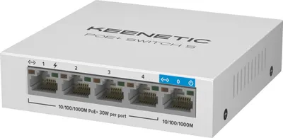 Obrázek produktu pro KEENETIC PoE+ Switch 5 KN-4610-01-EU PoE+ 4 porty + 1 Uplink - Switch - 4portový (KN-4610-01-EU)