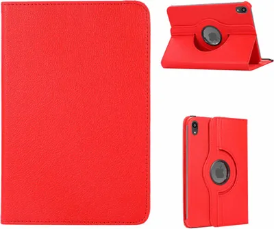 Produktbild von Für Apple iPad Mini 2024 8.3 " / Mini 6 2021 360 Rotation Kunstleder Hülle Rot