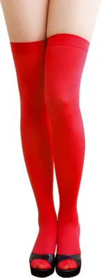 Produktbild von Oblique Unique Overknee Strümpfe y Strumpfhose halterlos Karneval Party - rot