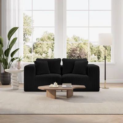 Produktbild von Novilla Modulares 2 Sitzer Sofa 180cm Breit Cord Ohne Montage mit Federkern