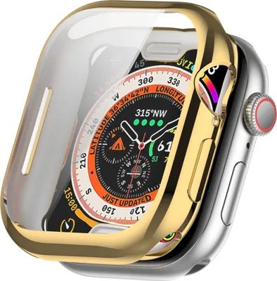 Produktbild von Für Apple Watch Series 11 / 10 42mm Full Cover Soft TPU All Inclusive Smart Case Schutz Hülle Gold
