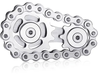 Immagine prodotto di Fidget Spinner Ruota a Catena Volano Giocattolo Antistress con Cuscinetto Struttura Metallica e Movimento Fluido