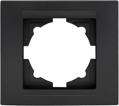 Produktbild von Gunsan Moderna 1-fach Rahmen für 1 Steckdose Schalter Dimmer Schwarz